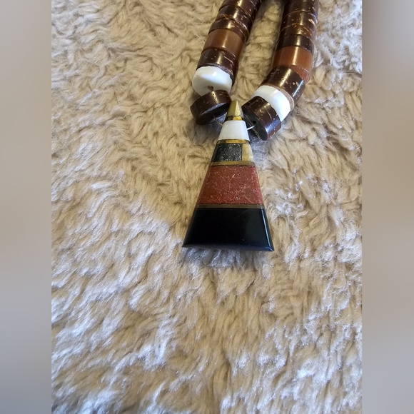 Vintage SouthWestern Gem Stone Necklace. 80's Native American - Picture 3 of 7